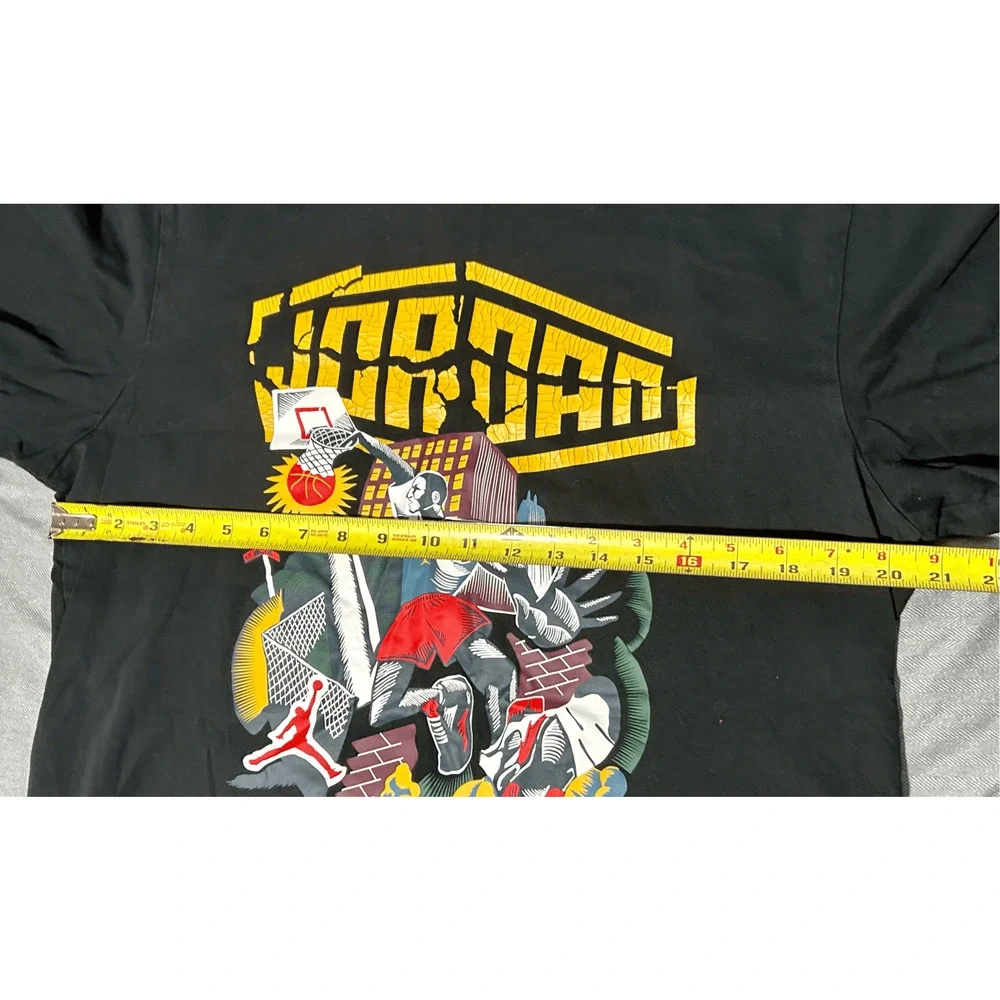Nike Jordan Playground Dunk Shattered Logo T-Shirt Black Men's size L